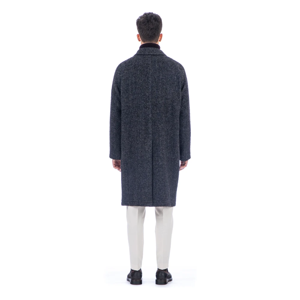 Tagliatore Over Fit Jas met Bedekte Knopen Gray Heren