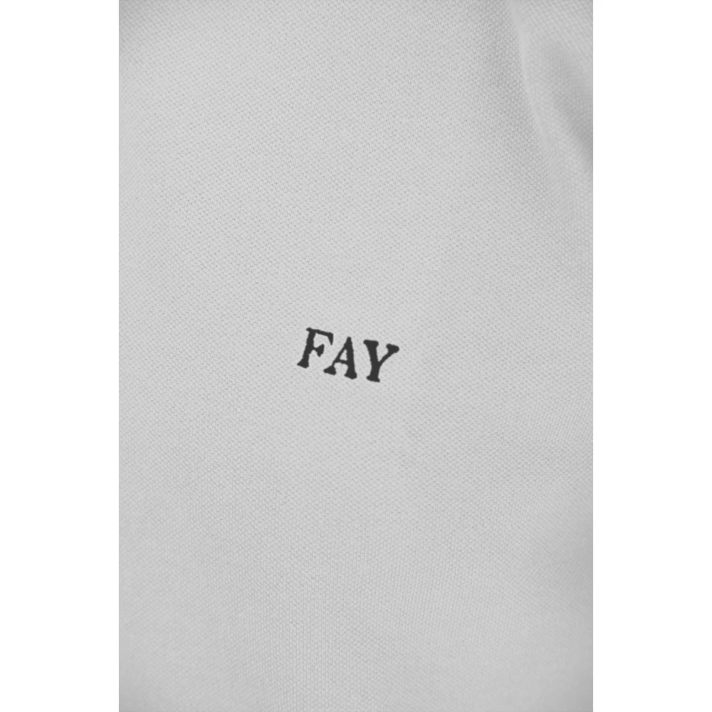 Fay Heren Knoop Polo Shirt White Heren