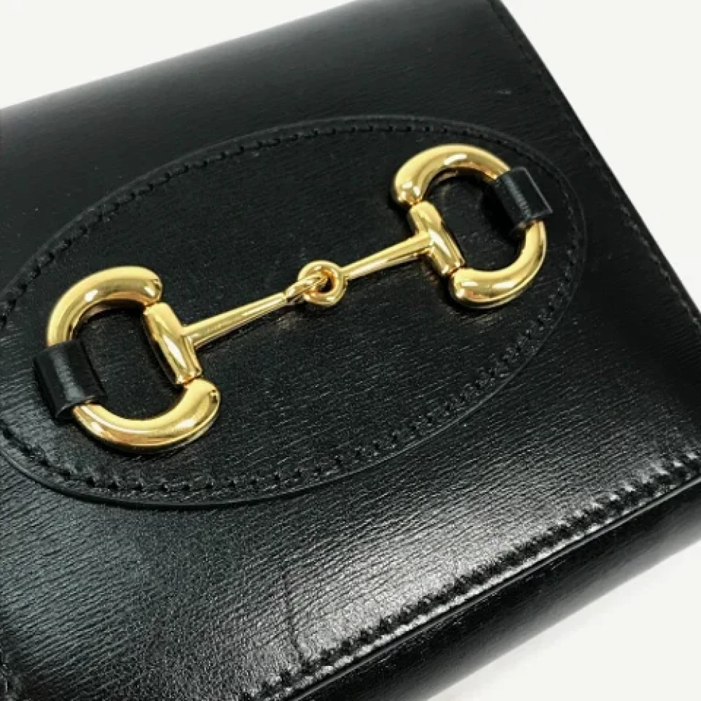 Gucci Vintage Pre-owned Leather wallets Black Dames