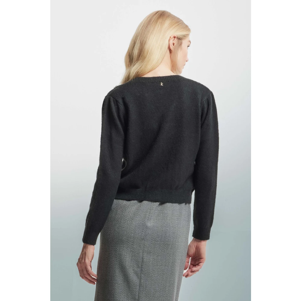 Kocca Cardigan met juweelknopen Black Dames