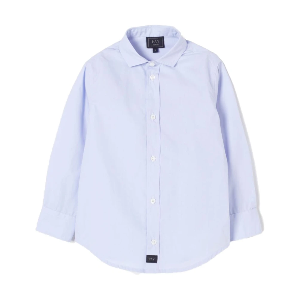 Fay Boys Blue Kids Shirts, 6 Y, Camicia Celeste In Cotone