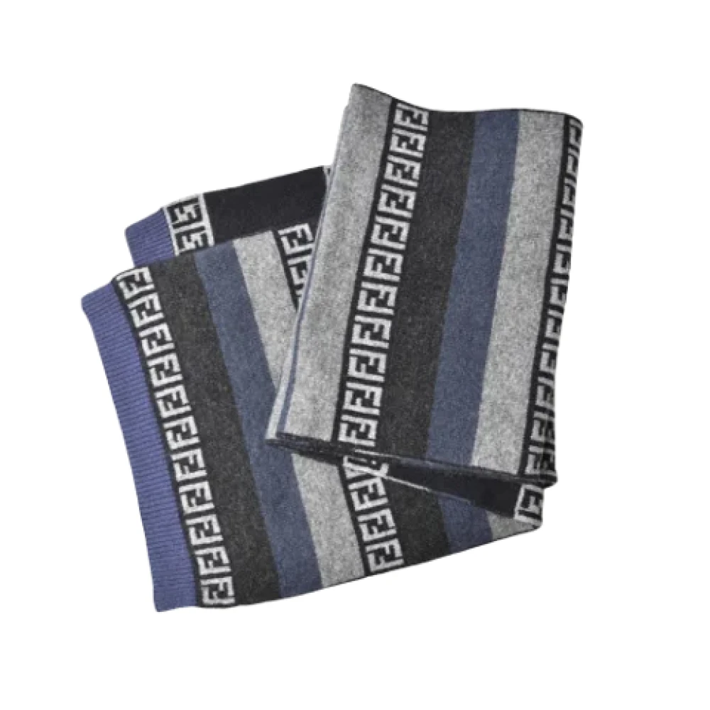 Fendi Vintage Pre-owned Canvas scarves Blue Dames