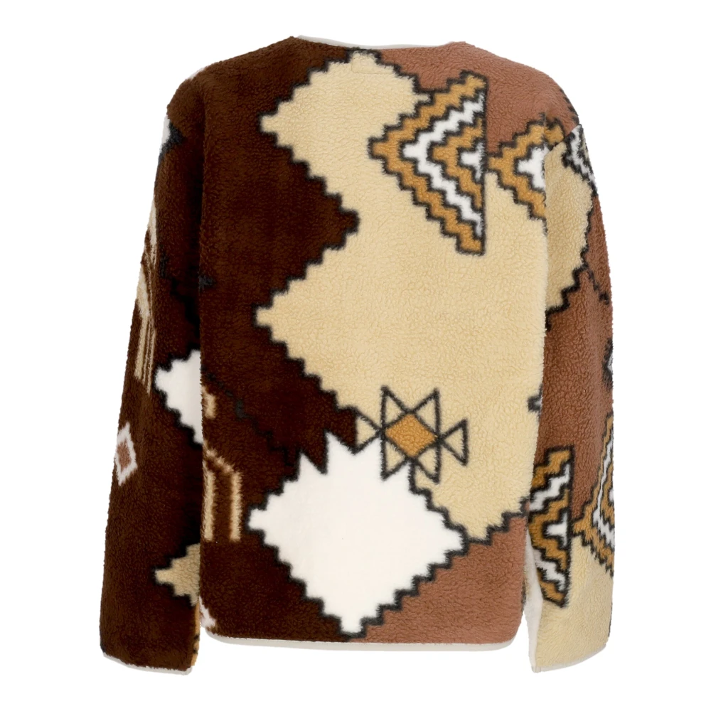 Obey Ornate Liner Sherpa Jas Bruin Multi Multicolor Dames