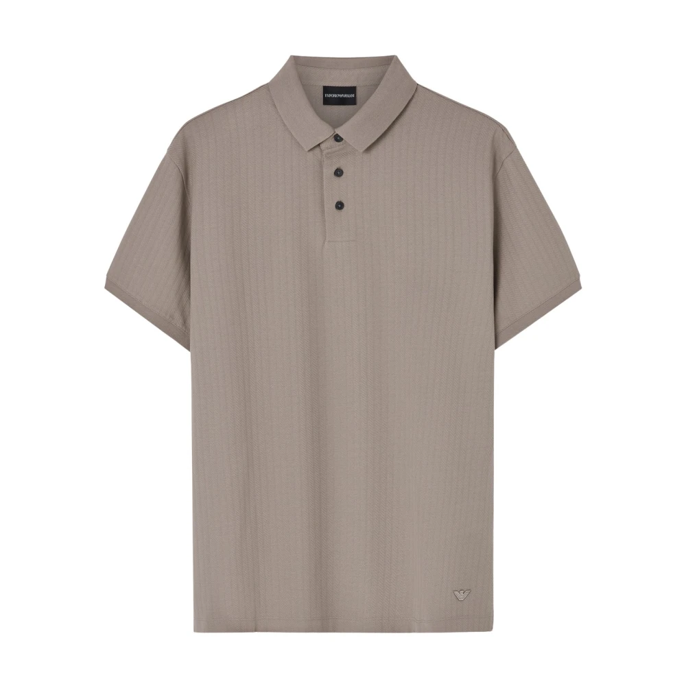 Emporio Armani Bruine Polo Jersey Shirt Brown Heren