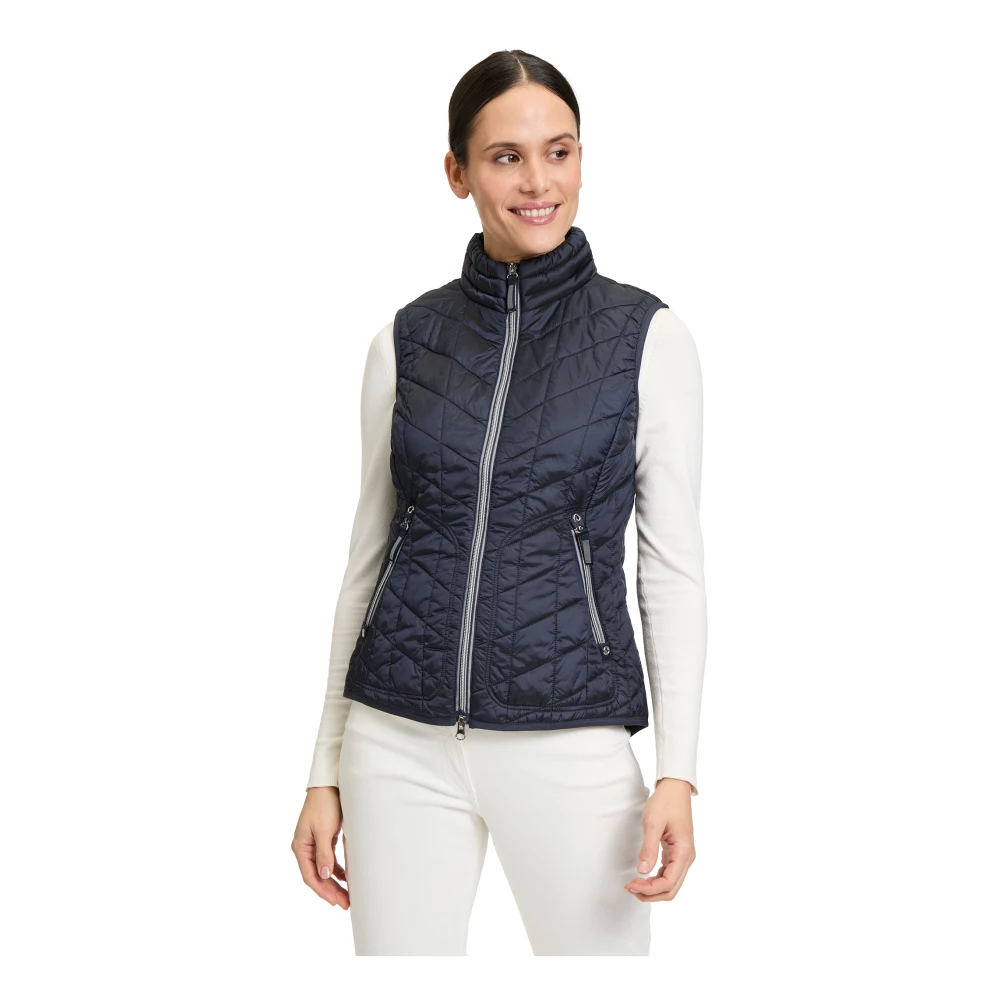 Betty Barclay Gewatteerd vest met opstaande kraag Blue Dames