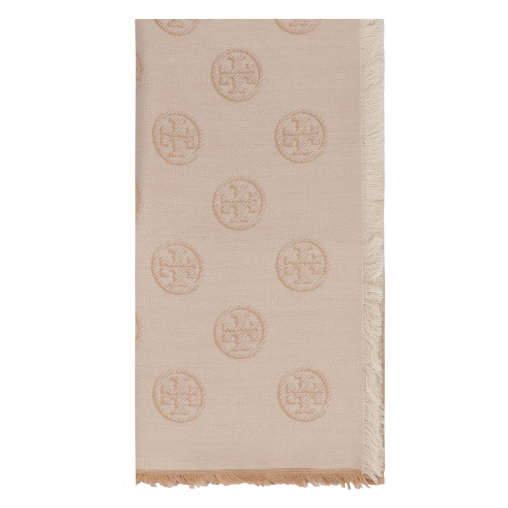 Tory Burch Women's Beige Wool And Silk Scarf
