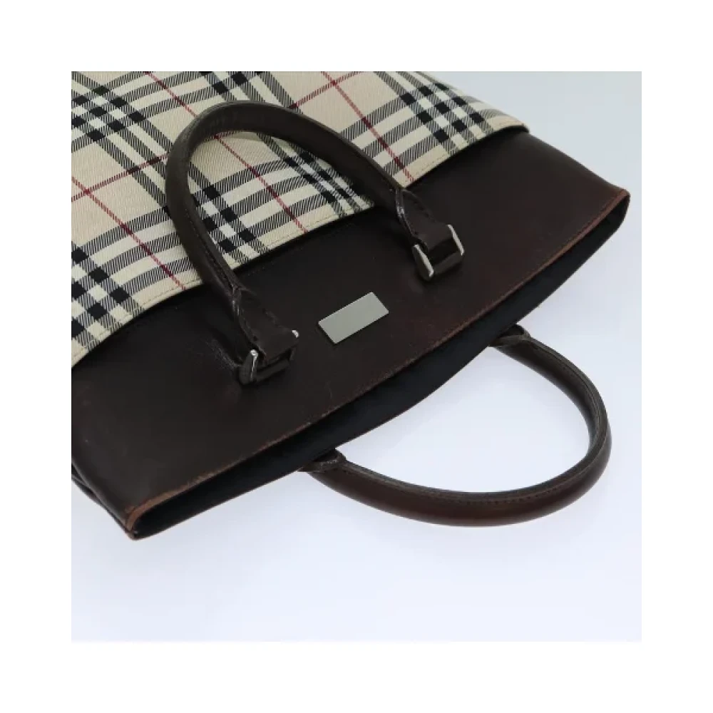 Burberry Vintage Pre-owned Canvas handbags Beige Dames