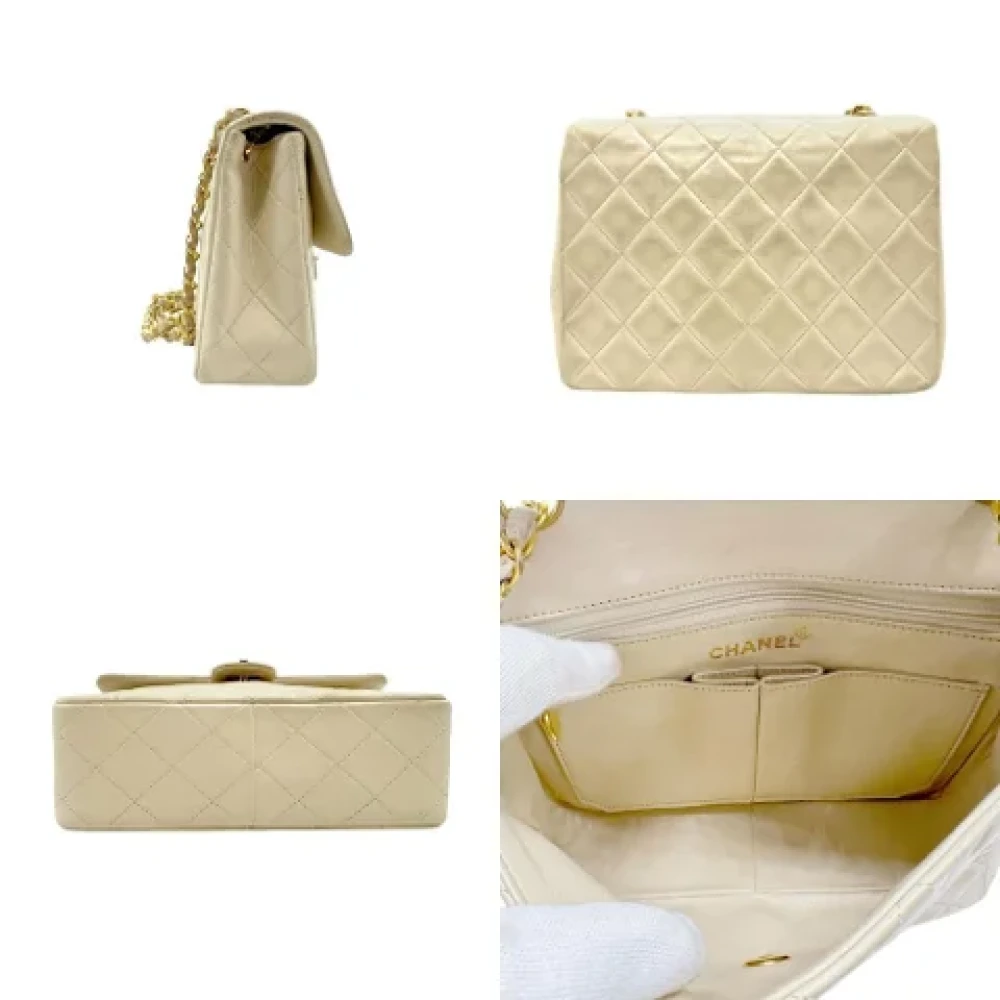 Chanel Vintage Pre-owned Leather chanel-bags Beige Dames