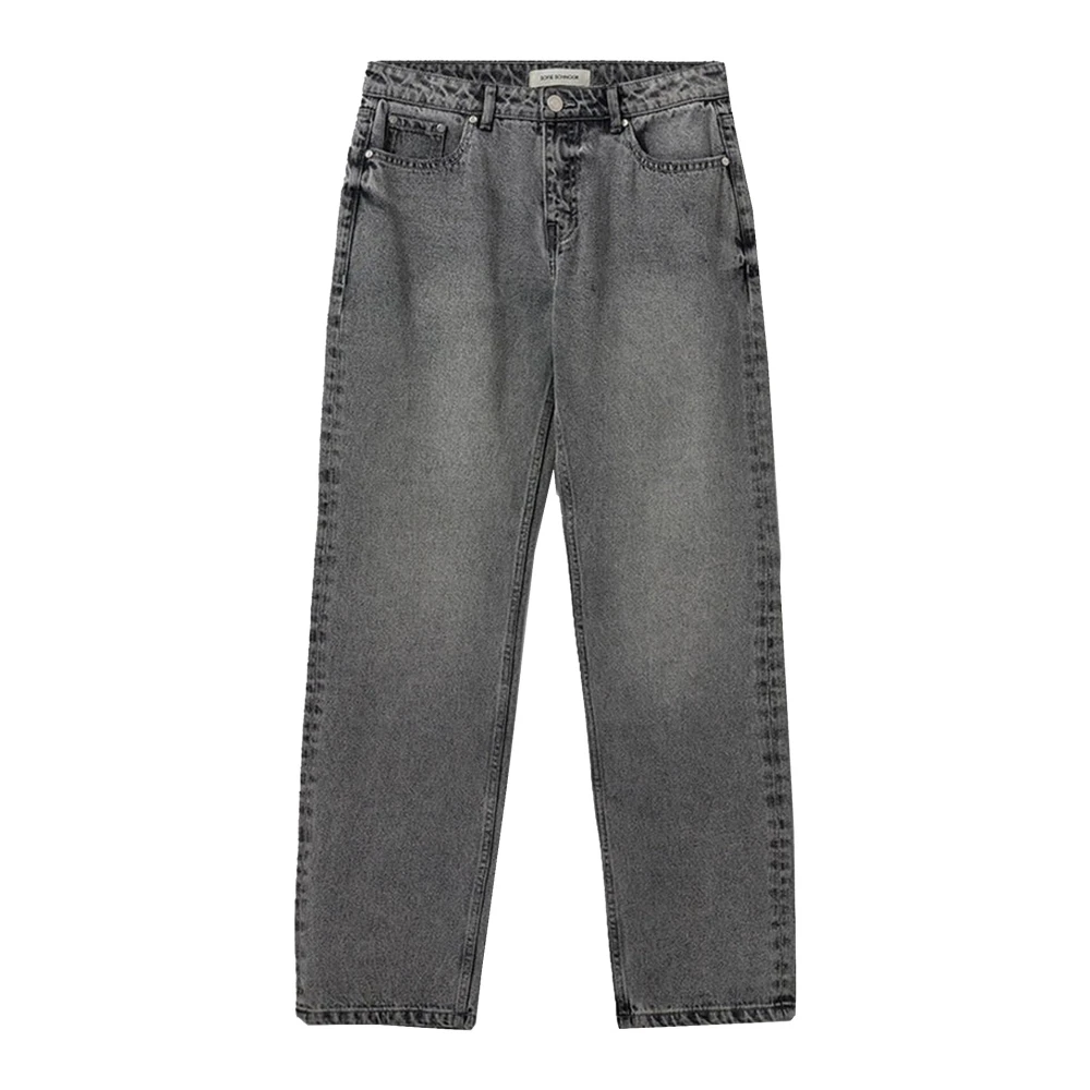 Sofie Schnoor Gray Loose Fit Jeans, Female, Xl, Grey Straight-Leg Jeans Melika Model