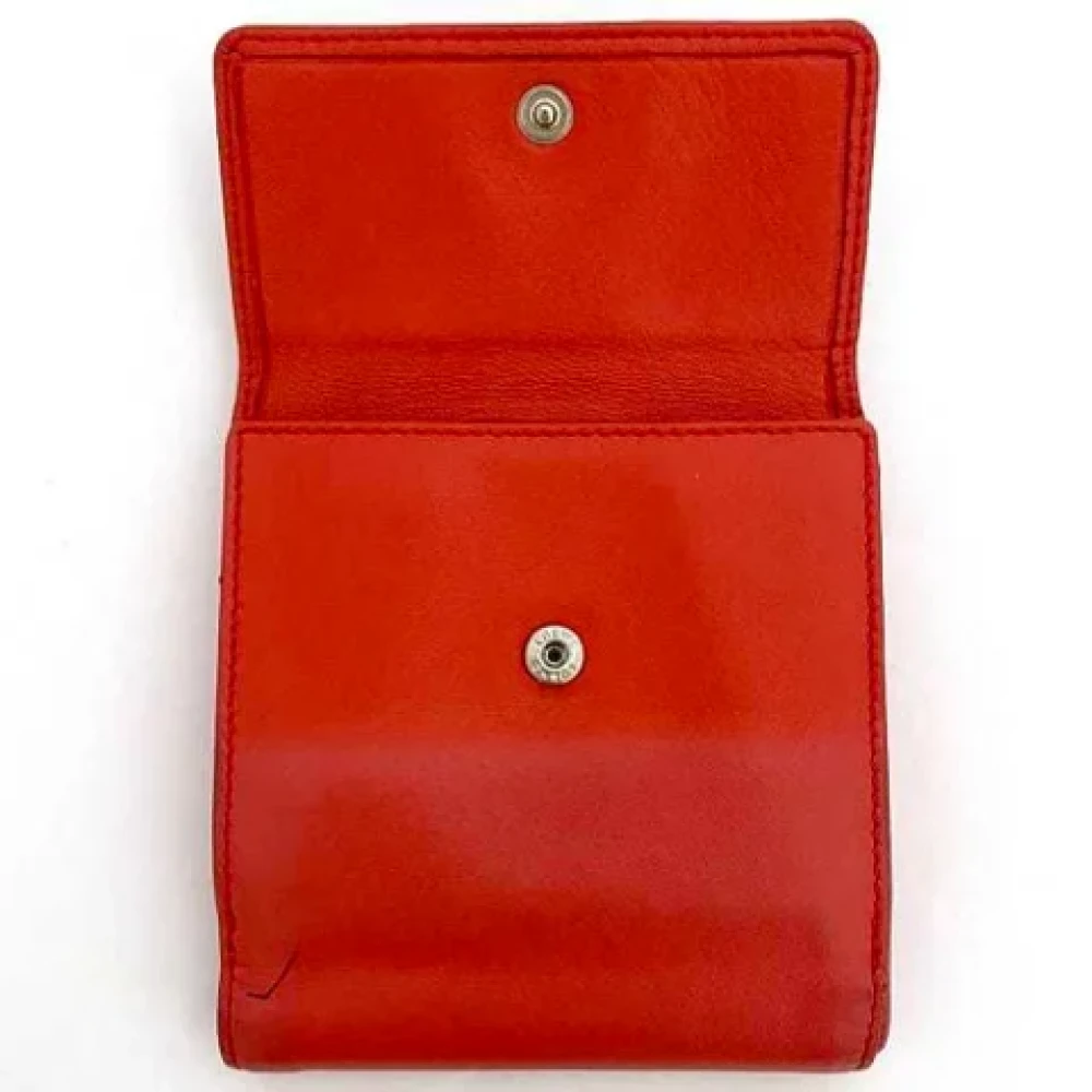 Loewe Pre-owned Leather wallets Red Dames
