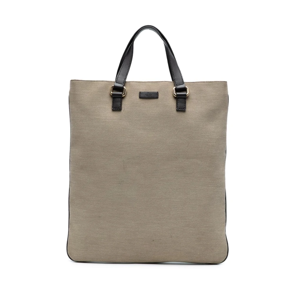 Gucci Vintage Women's Brown Pre-Owned Canvas Tote Bag