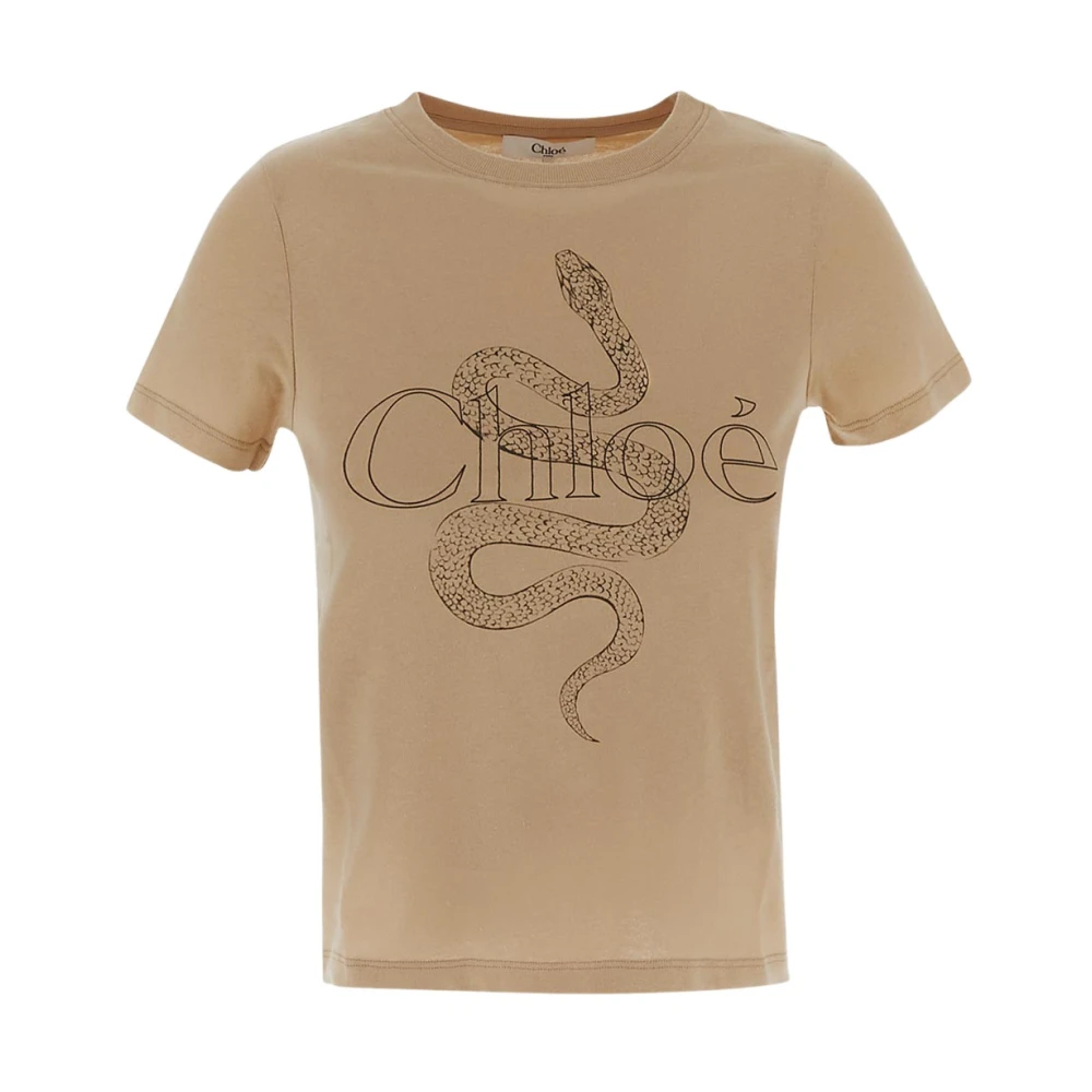 Chloé - Tops > T-Shirts - Brown - Chloé - Modalova