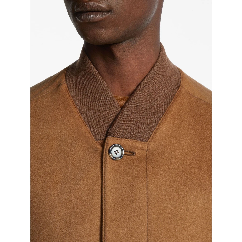 Ermenegildo Zegna Luxe Cashmere Jas Gemaakt in Italië Brown Heren