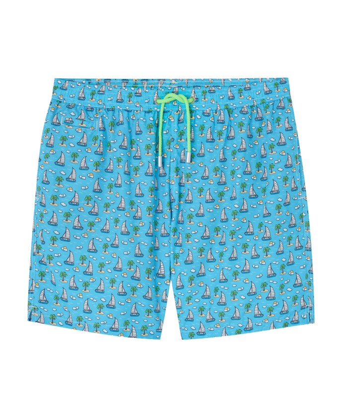 maillot-de-bain-bleu-imprime