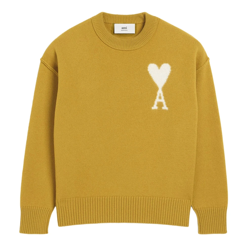 Ami Paris Uomo Giallo Maglie, S, New,