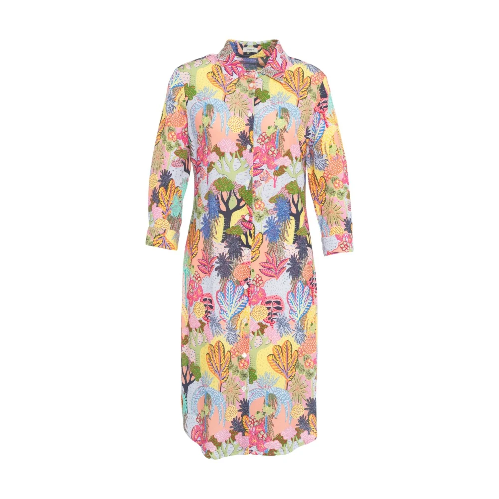 Himon's Multicolor Overhemdjurk met Overhemdkraag Multicolor Dames