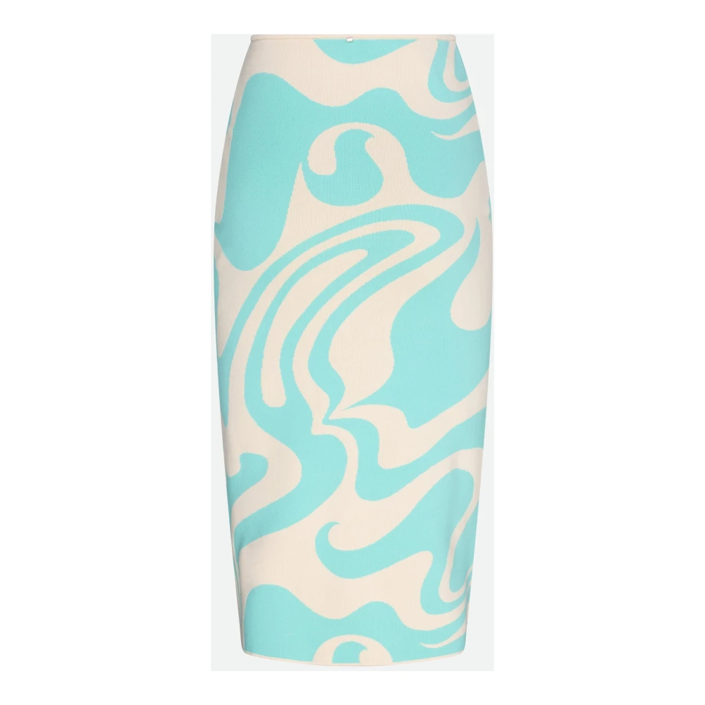 SPORTMAX Midi Multicolor Patroon Rok Green Dames