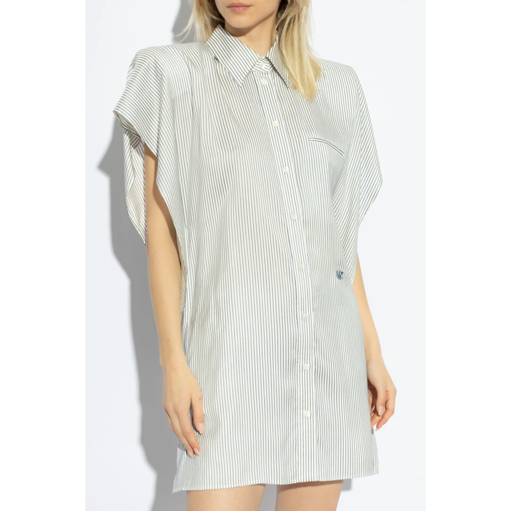 Stella Mccartney Zijden overhemdjurk White Dames