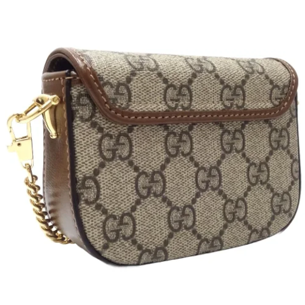 Gucci Vintage Pre-owned Canvas gucci-bags Beige Dames