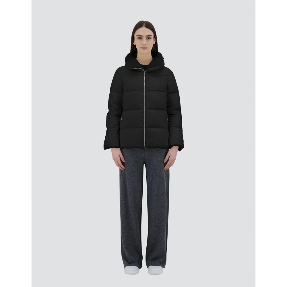 Herno Faux Fur Damesjas Black Dames
