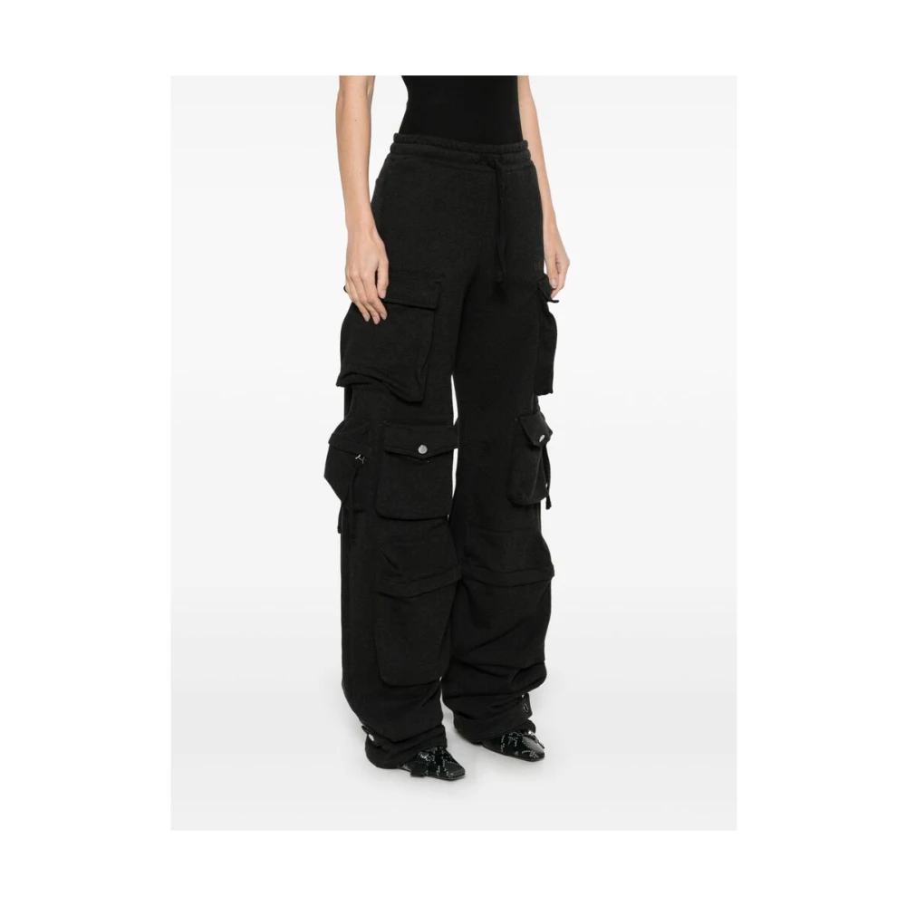 The Attico Zwarte Broek met Cargo Zakken Black Dames