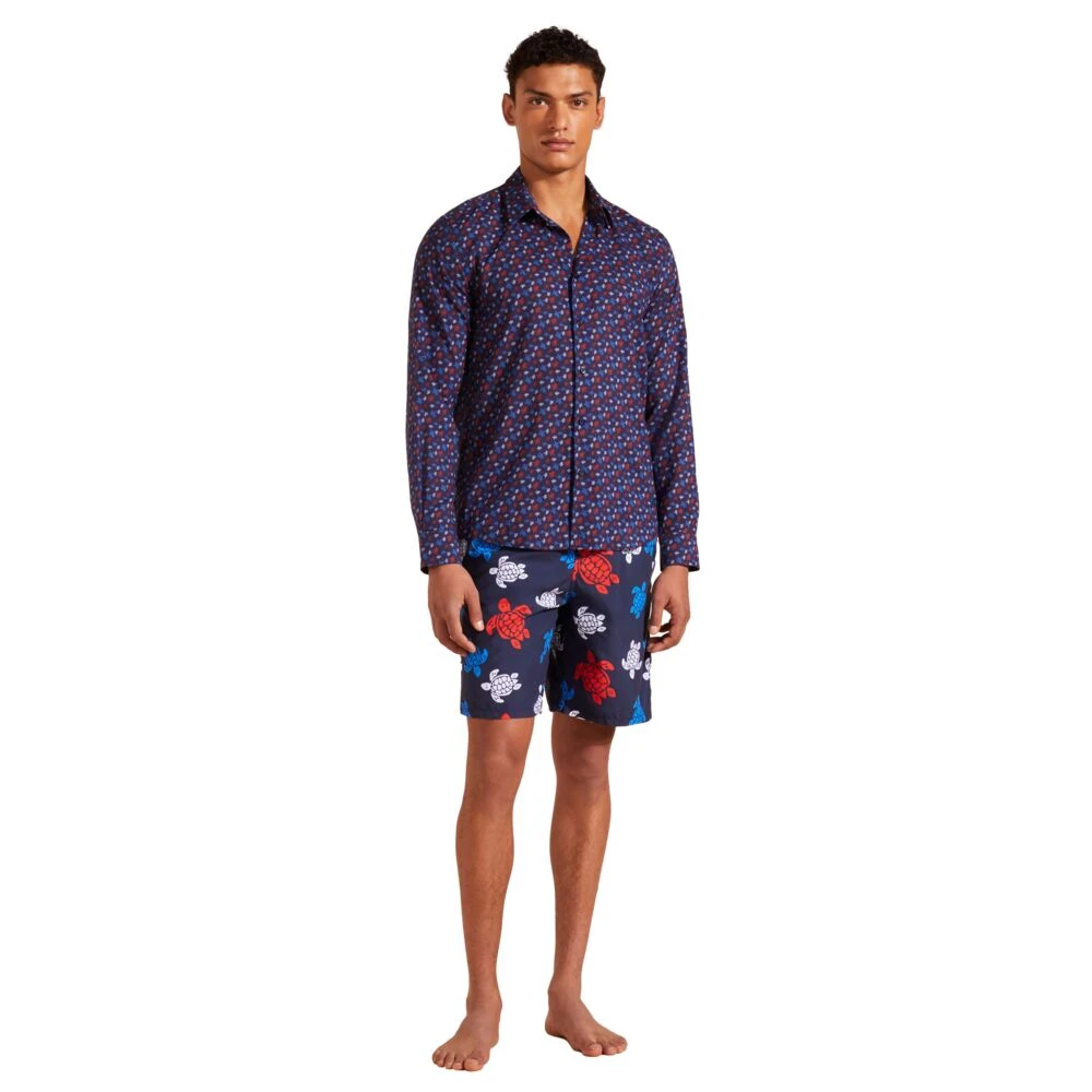 Vilebrequin Regenboog Schildpaddenshirt Blue Heren