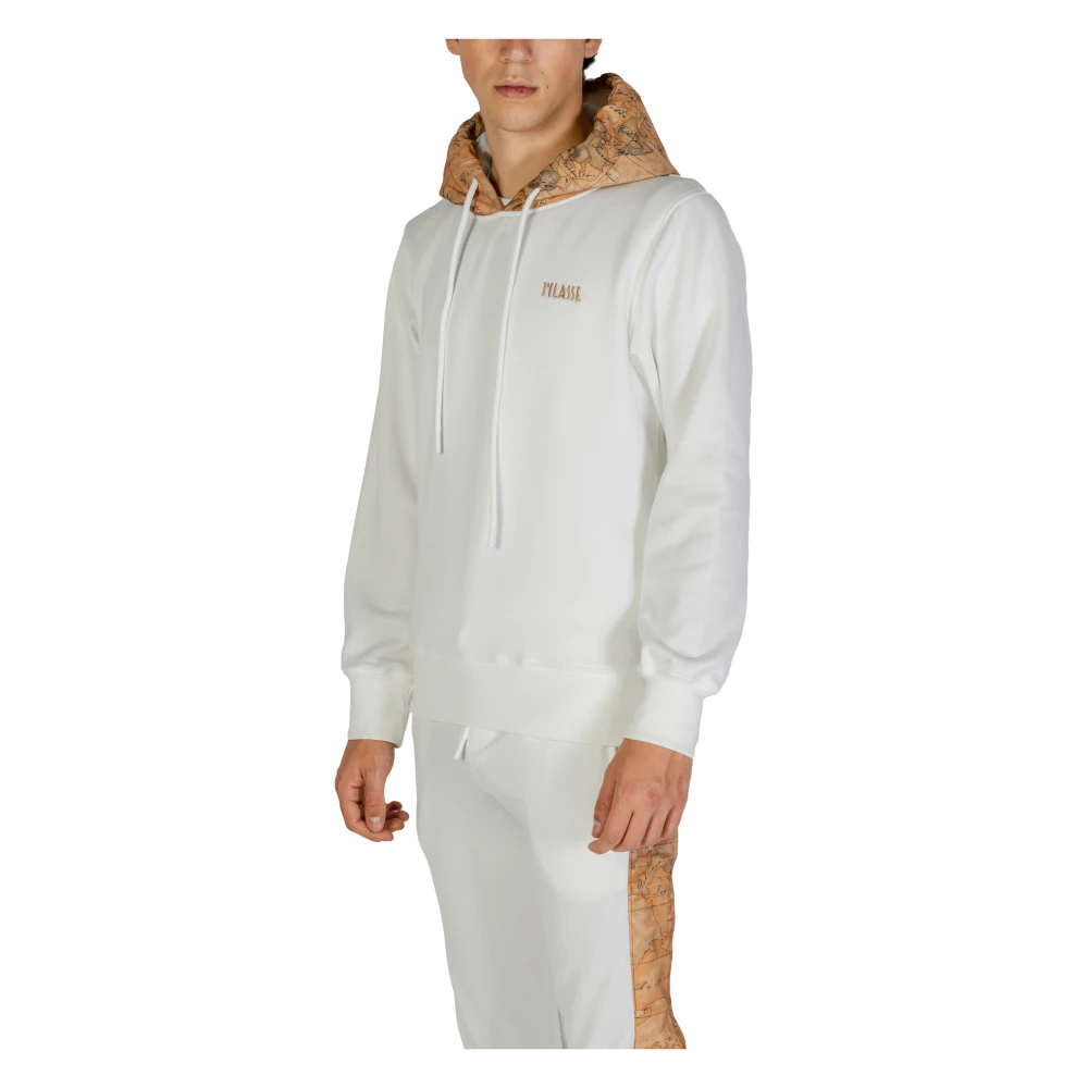Alviero Martini 1a Classe Witte Bedrukte Hoodie Sweatshirt Herfst Winter White Heren