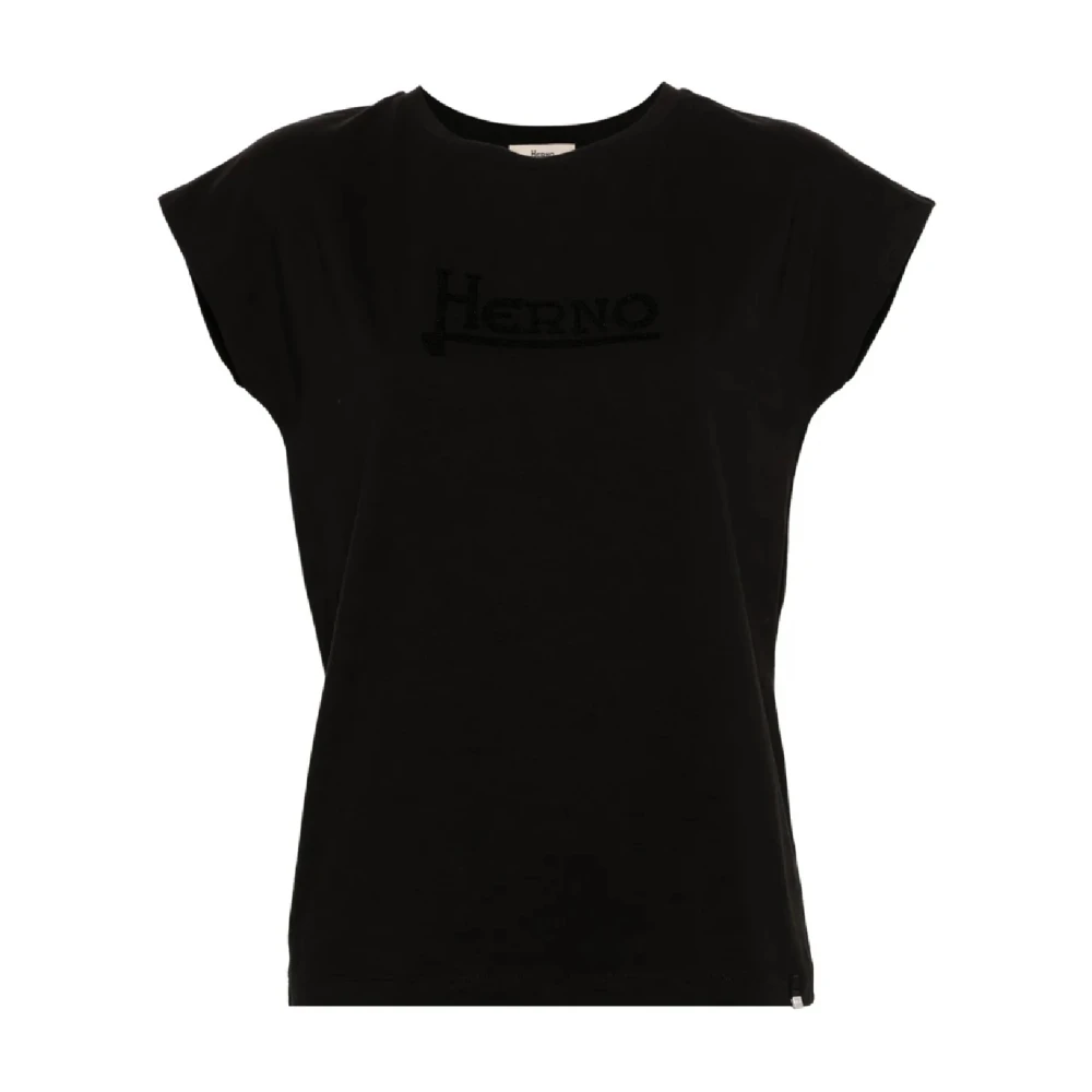 Herno - Tops > T-Shirts - Black - Herno - Modalova
