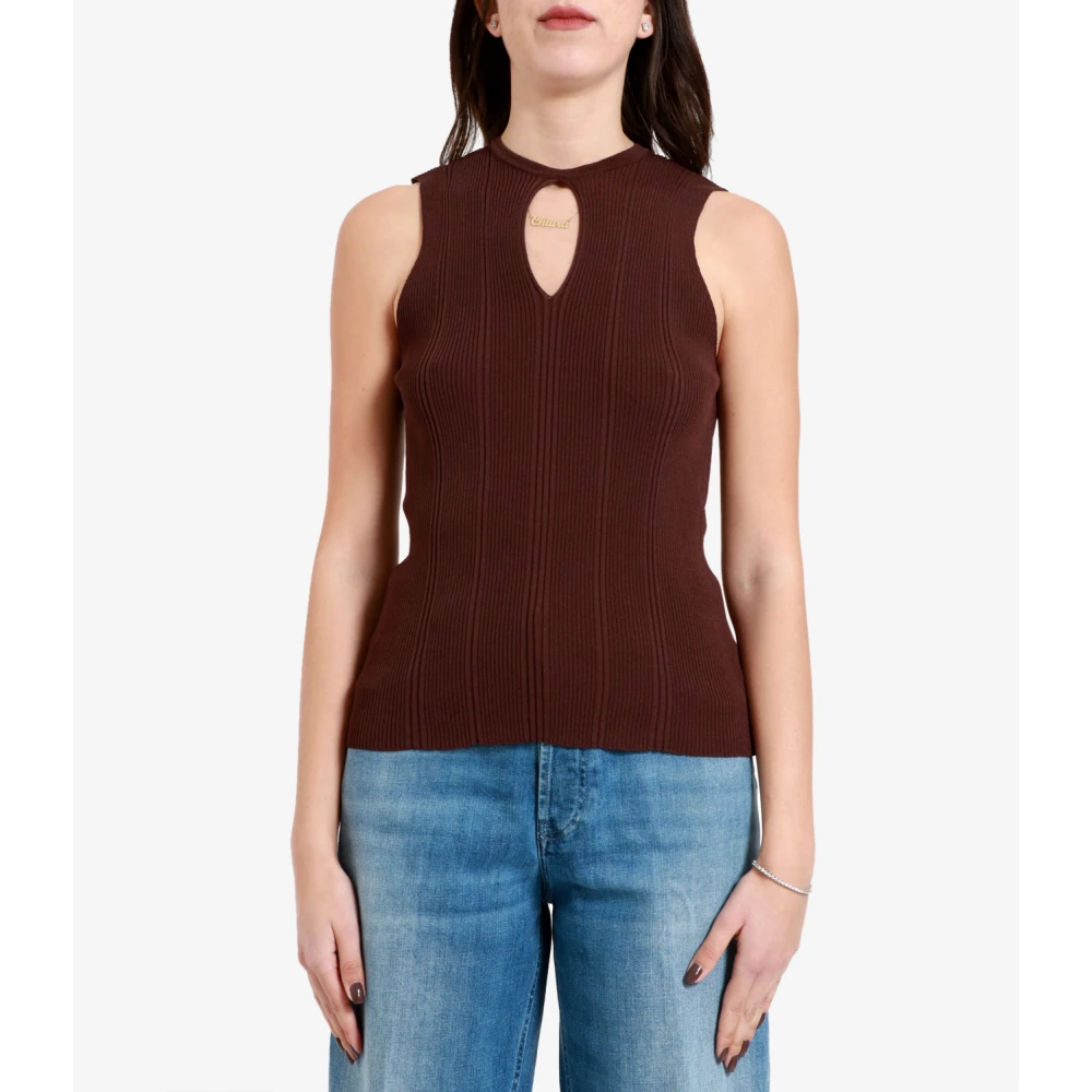 Simona Corsellini Sleeveless Tops Brown Dames