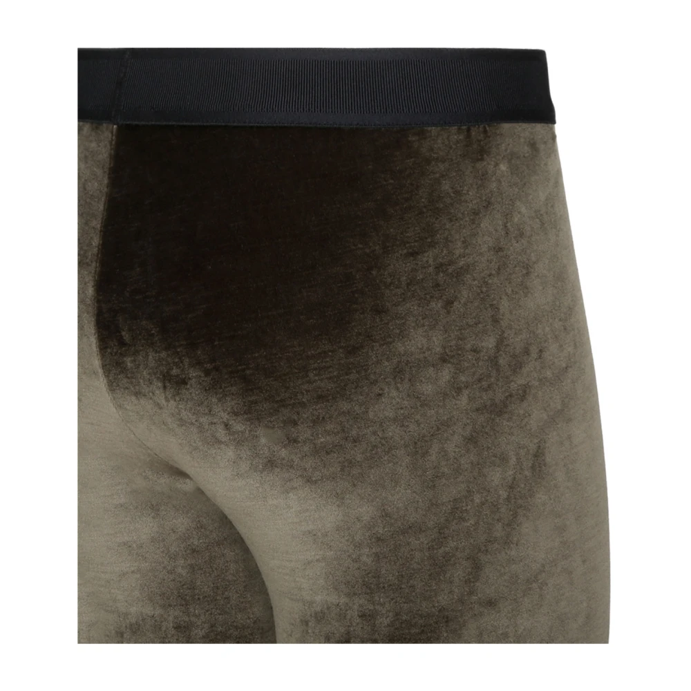 Tom Ford Moss Green Velour Leggings Green Dames