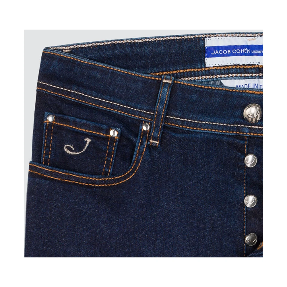 Jacob Cohën Slim Fit Blauwe Jeans Model Qe006 Blue Heren