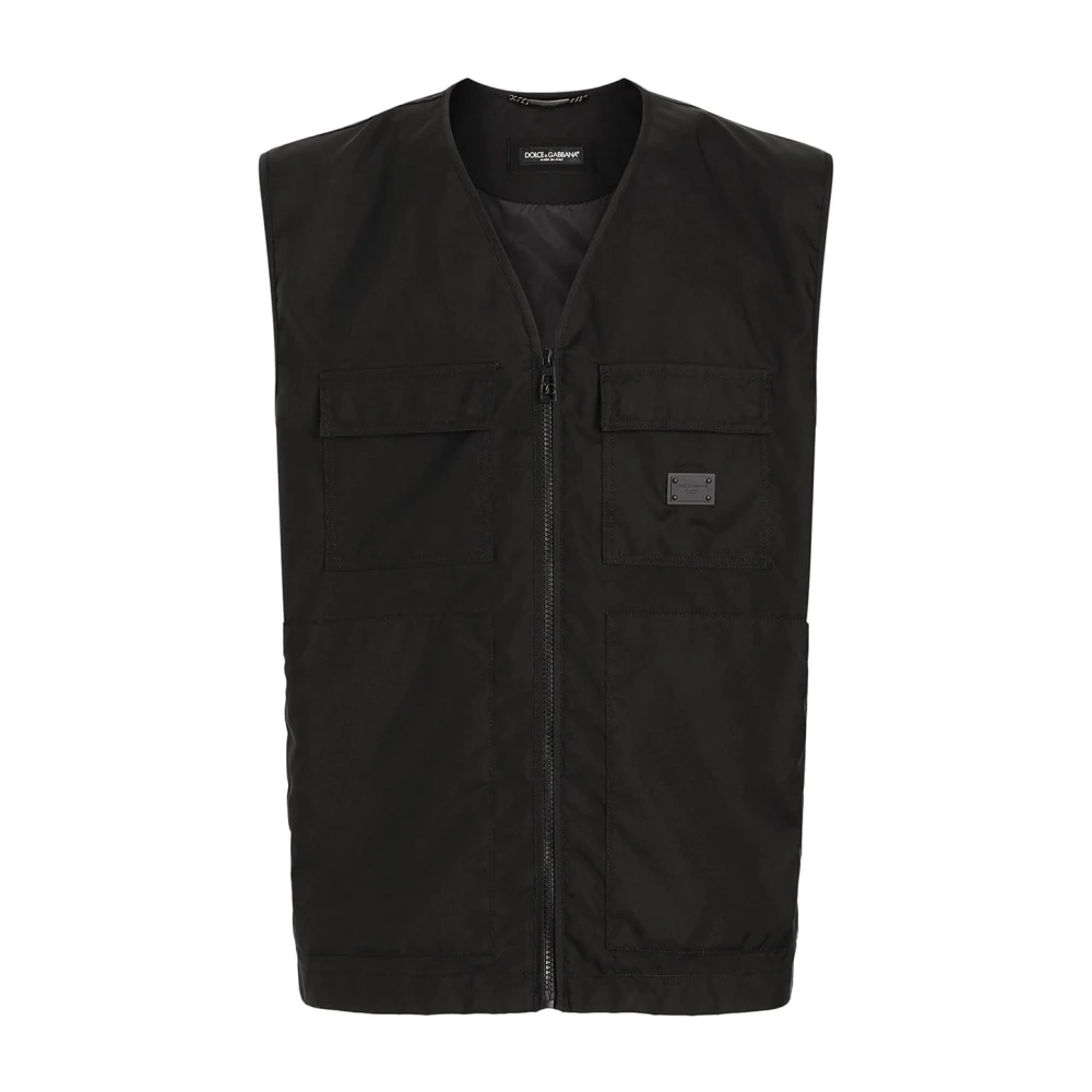 Dolce & Gabbana Men's Black Stylish Vest For - Waistcoats - L - Jackets