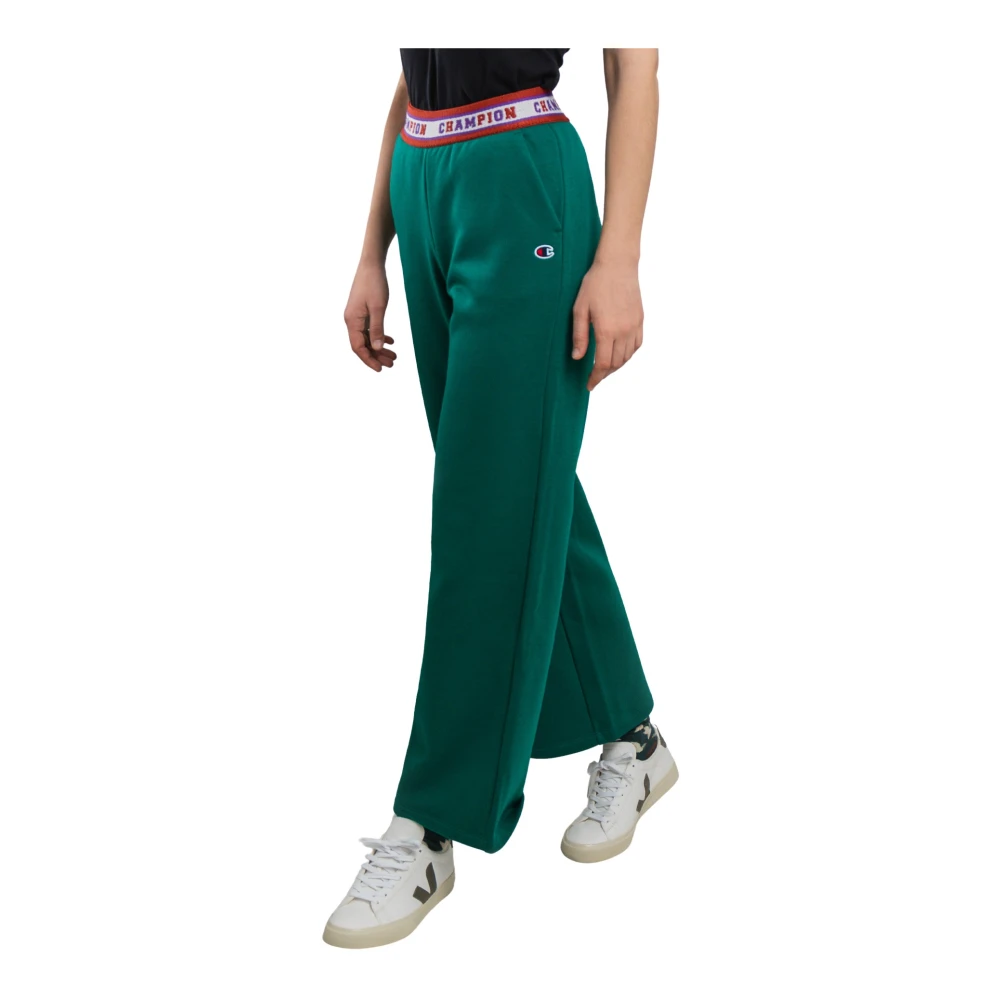 Champion Groene High Waist Relaxte Sweatpants Green Dames