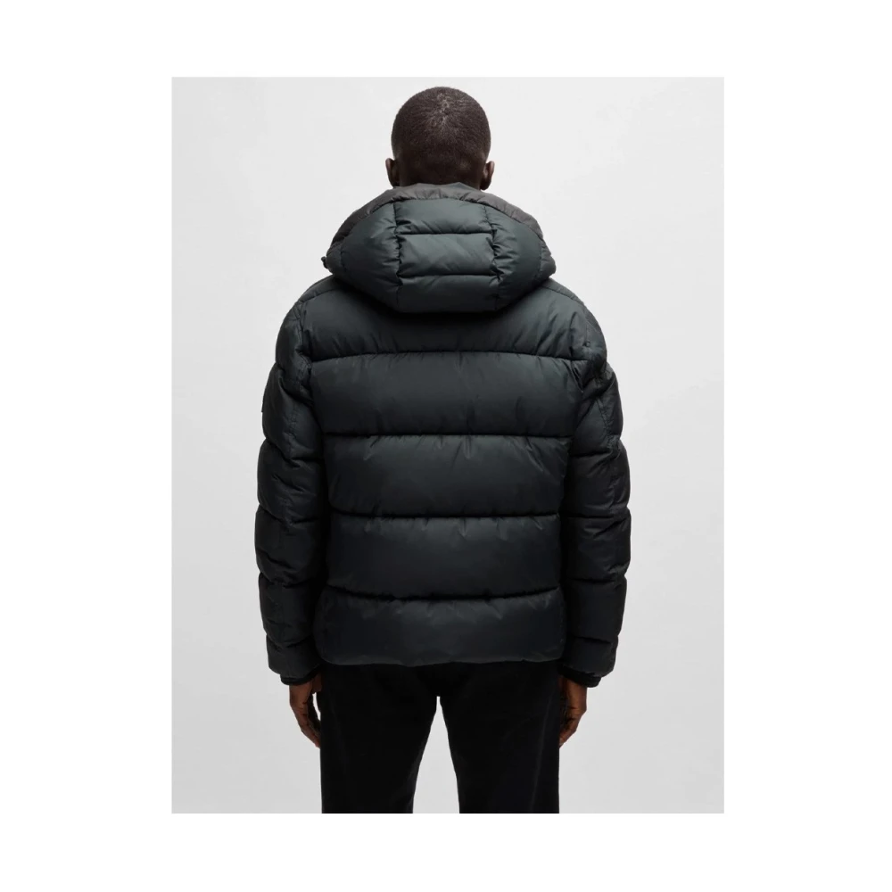 Hugo Boss Stijlvolle Jas voor Mannen Black Heren