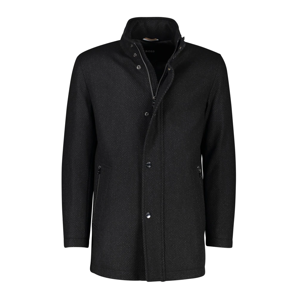 Hugo Boss Zwarte Winterjas Black Heren