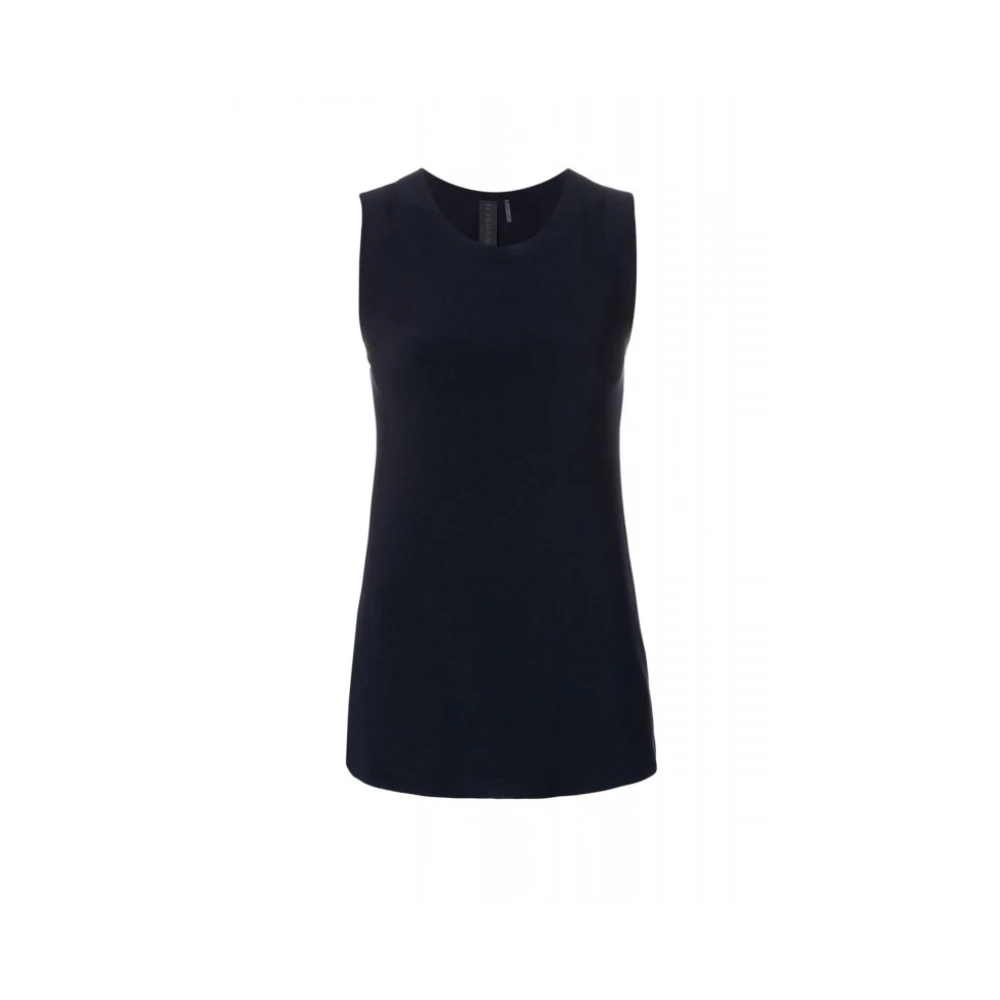 Norma Kamali Vrouw Blauw Tops Dames, M, Polyester, Sleeveless Top