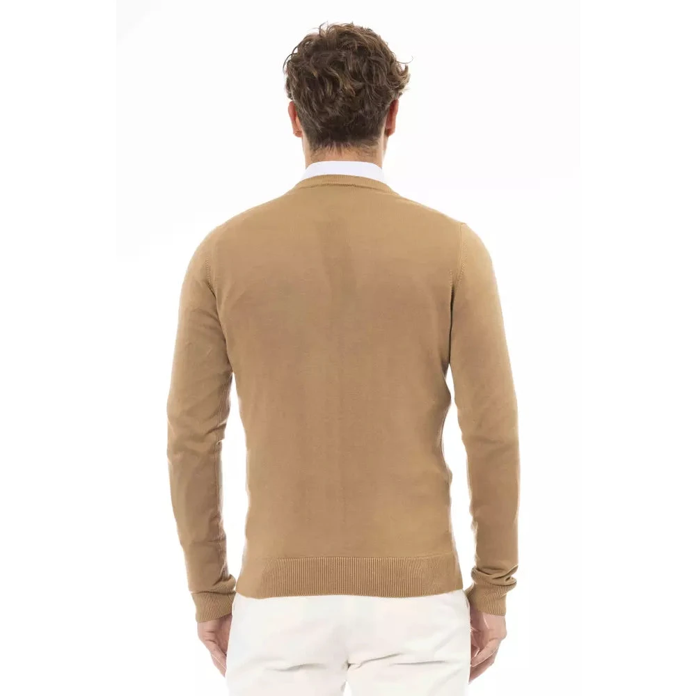 Baldinini V-hals trui van modal Beige Heren