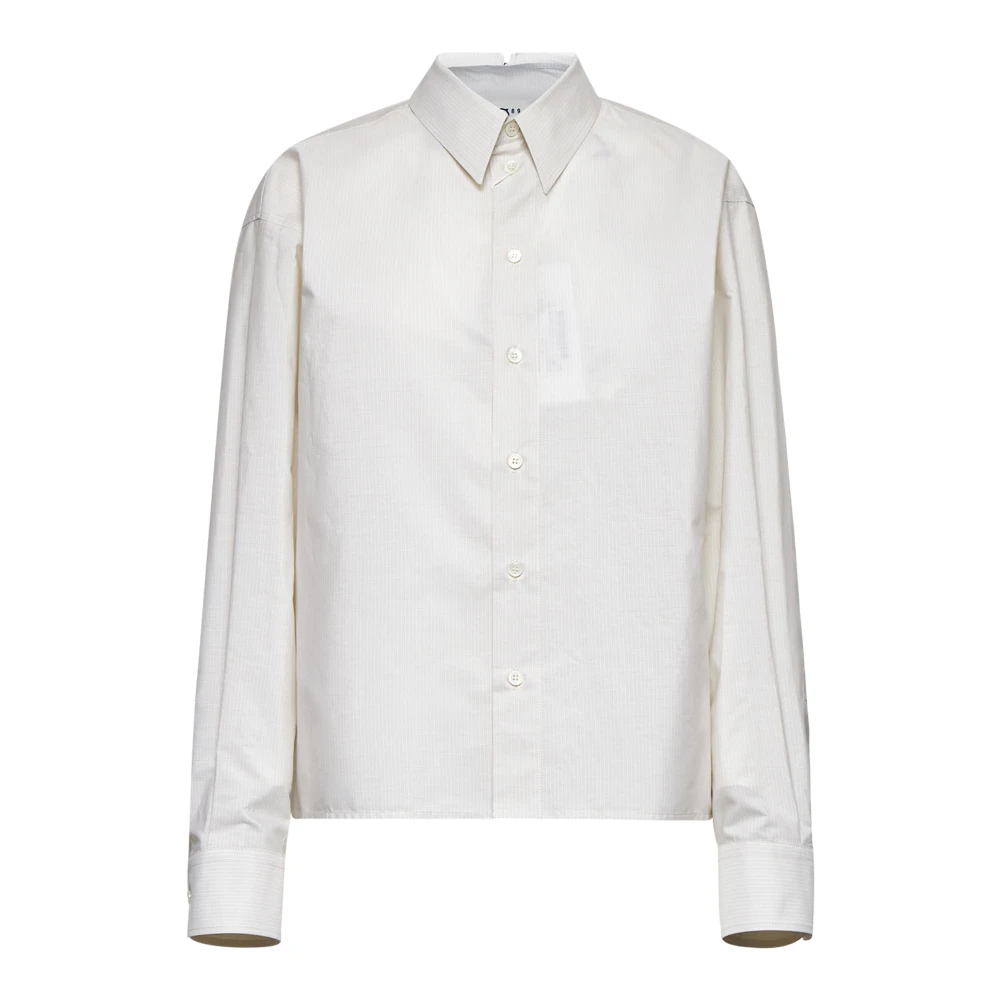 Maison Margiela Oversized Gestreepte Blouse White Dames