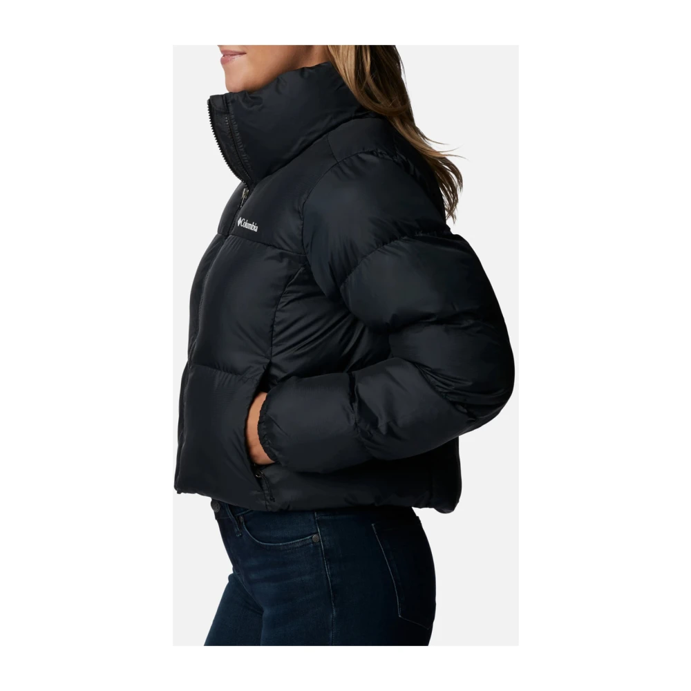 Columbia Moderne Cropped Pufferjas Zwart Black Dames
