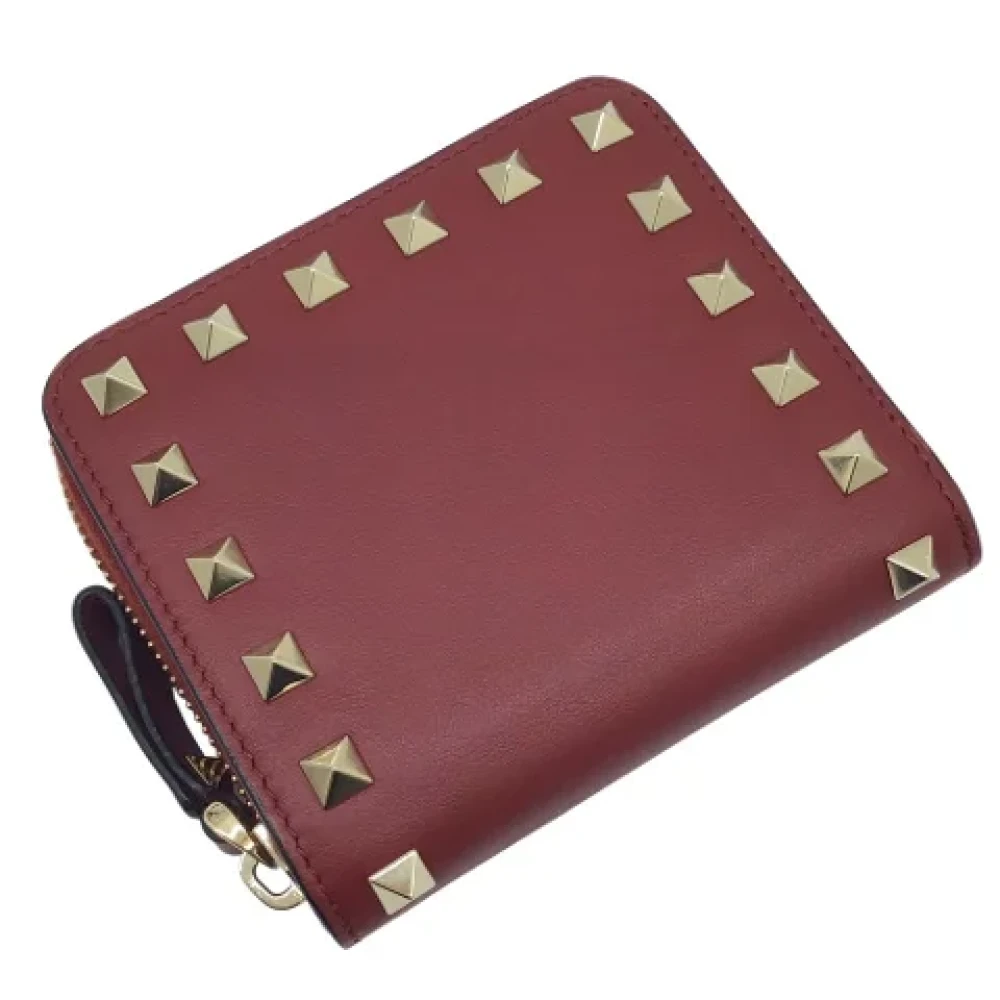 Valentino Vintage Pre-owned Leather wallets Red Dames