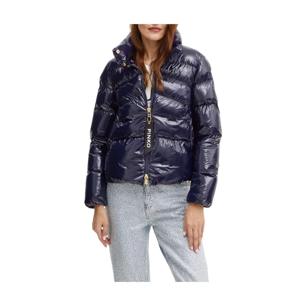 Pinko Stijlvolle Micro Caban Jas Blue Dames