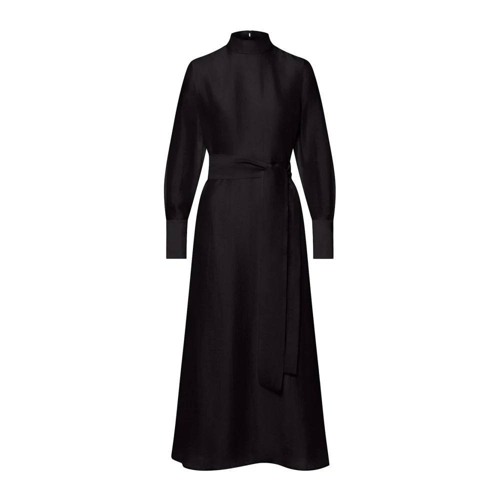 IVY OAK Elegante Organza Midi Jurk Black Dames