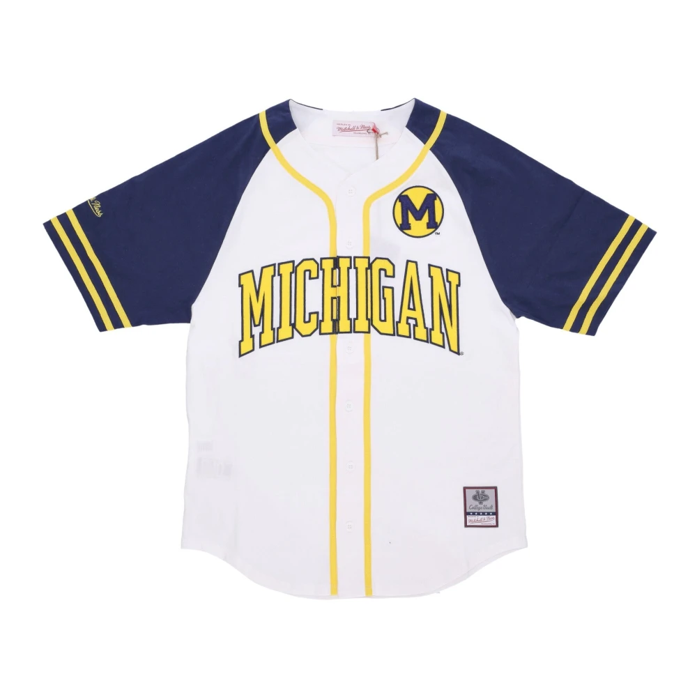 Mitchell & Ness Michigan Wolverines Baseball Style Jersey White, Herr