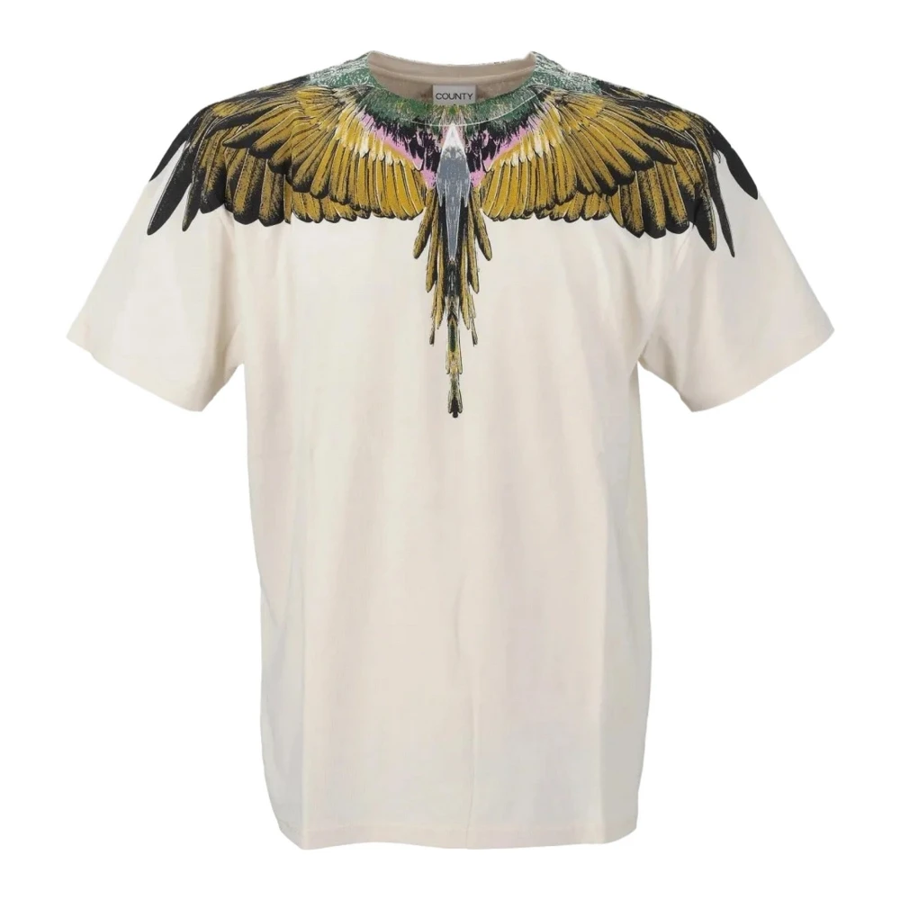 Marcelo Burlon White T-Shirts, Male, S, T-Shirt Jersey