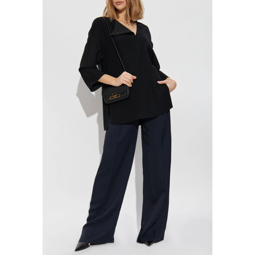 Emporio Armani Top met zijgleuven Black Dames