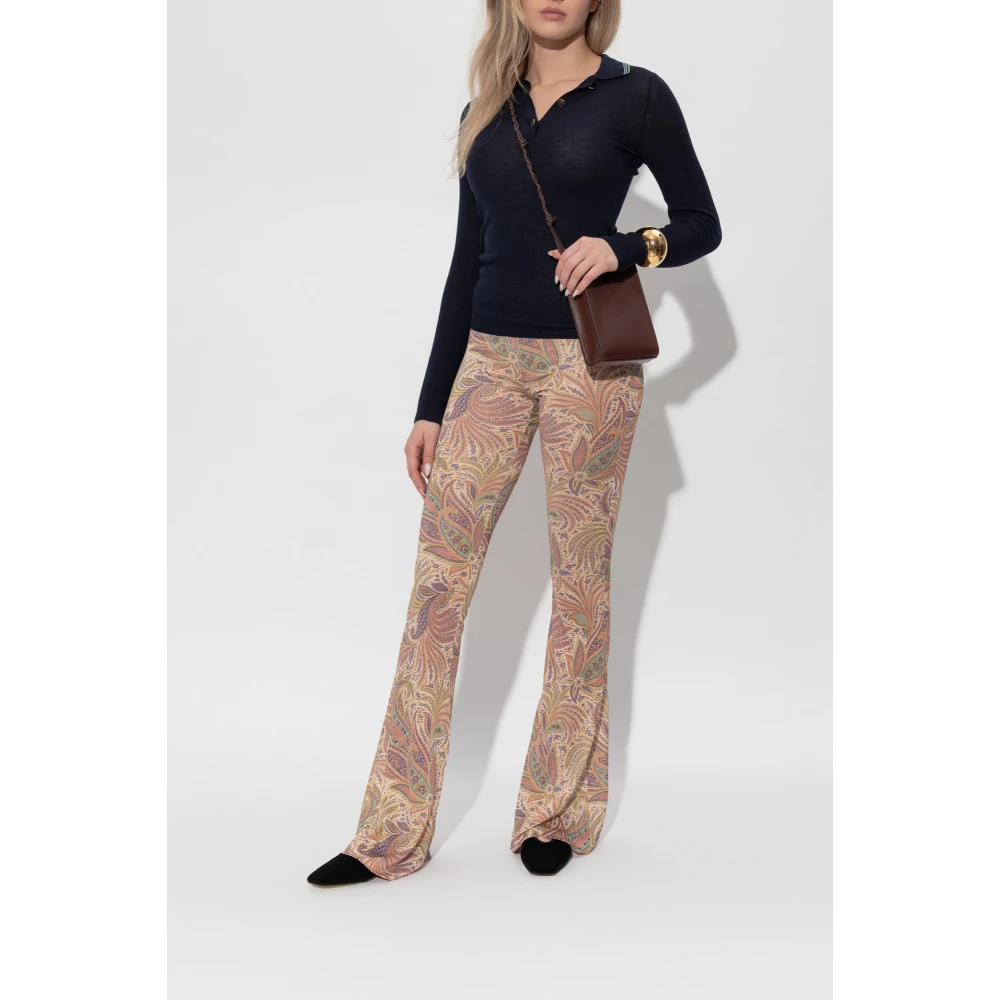 ETRO Broek met uitlopende pijpen Beige Dames