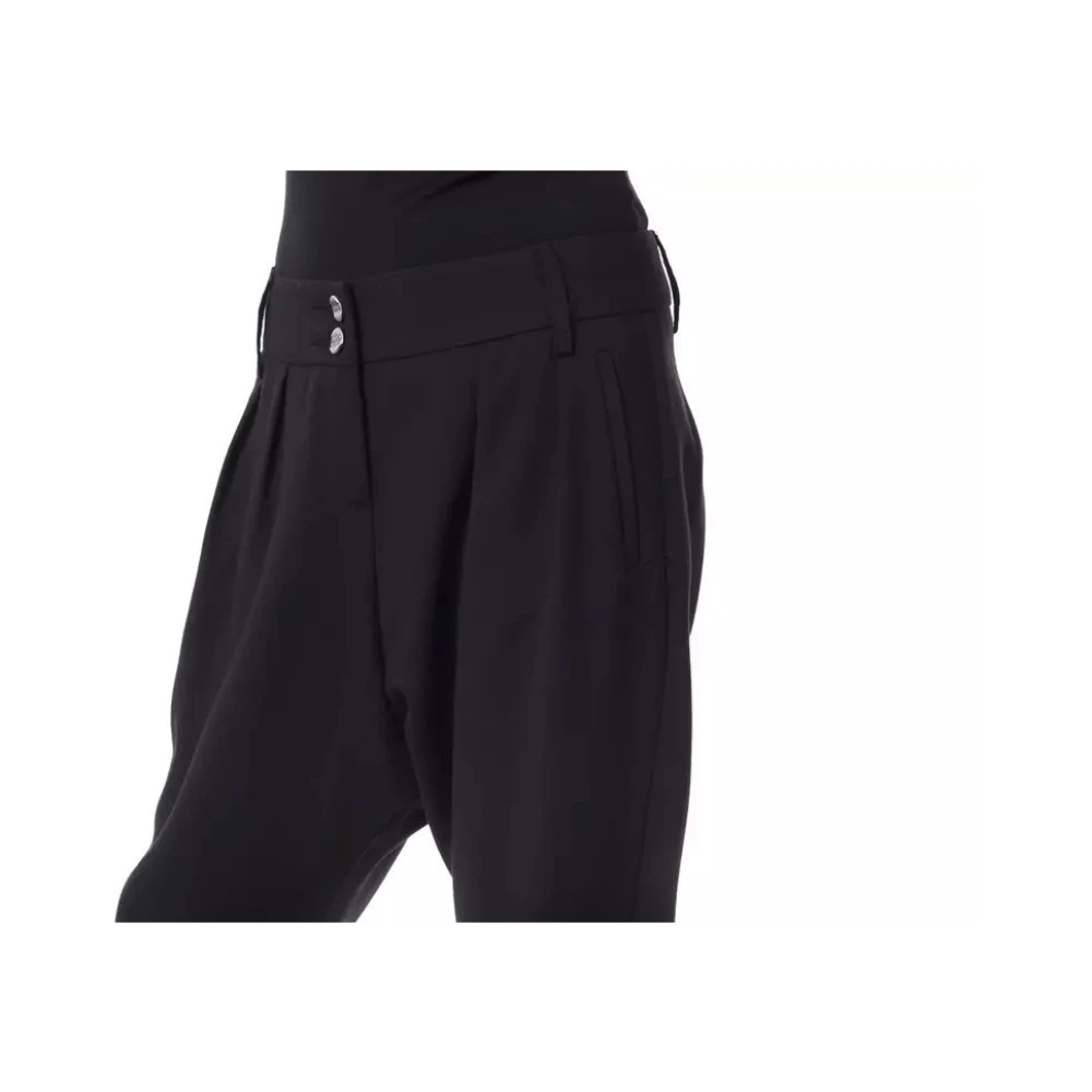 Byblos Stijlvolle Zwarte Oversized Broek Black Dames