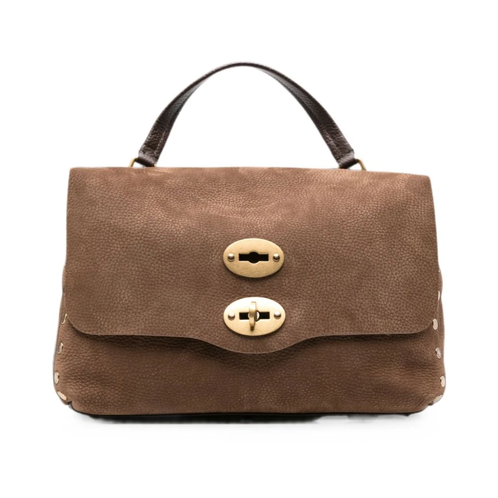Zanellato , Handbags, Female, Brown, One Size, Postina Jones Small Leather Handbag