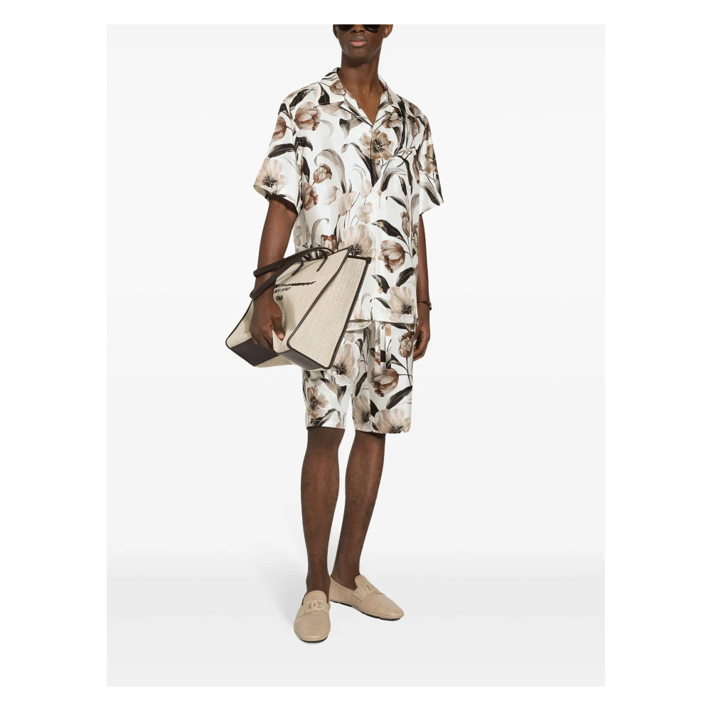 Dolce & Gabbana Bloemen Zijden Hawaiiaans Overhemd Multicolor Heren
