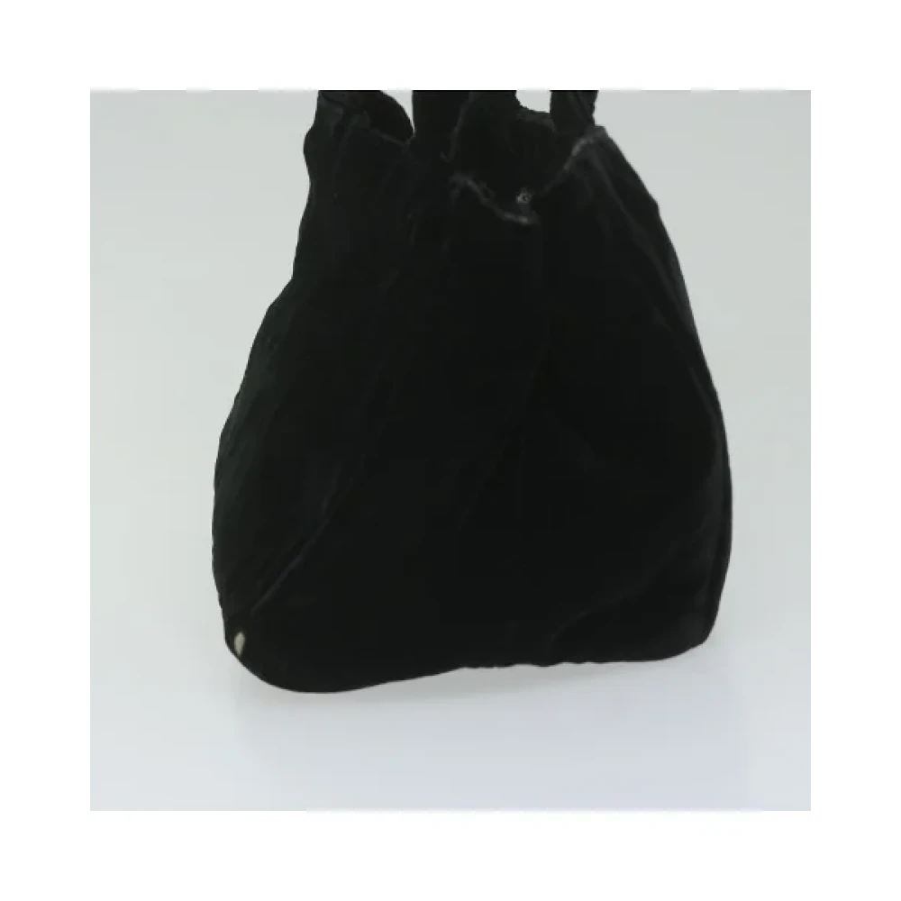 Prada Vintage Pre-owned Velvet handbags Black Dames